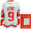 Gordie Howe Signed Detroit Red Wings White Reebok Premier Hockey Jersey w/Mr Hockey - HOWJRY404 - Gordie Howe Signed Detroit Red Wings White Reebok Premier Hockey Jersey w/Mr Hockey product image