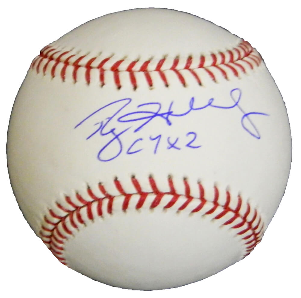 Roy Halladay Signed Rawlings Official MLB Baseball w/CY 2x - HALBSB101 - Roy Halladay Signed Rawlings Official MLB Baseball w/CY 2x product image
