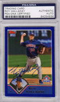 Roy Halladay Signed Toronto Blue Jays 2002 Topps Trading Card #103 - (PSA Encapsulated) - HALCAR100 - Roy Halladay Signed Toronto Blue Jays 2002 Topps Trading Card #103 - (PSA Encapsulated) product image