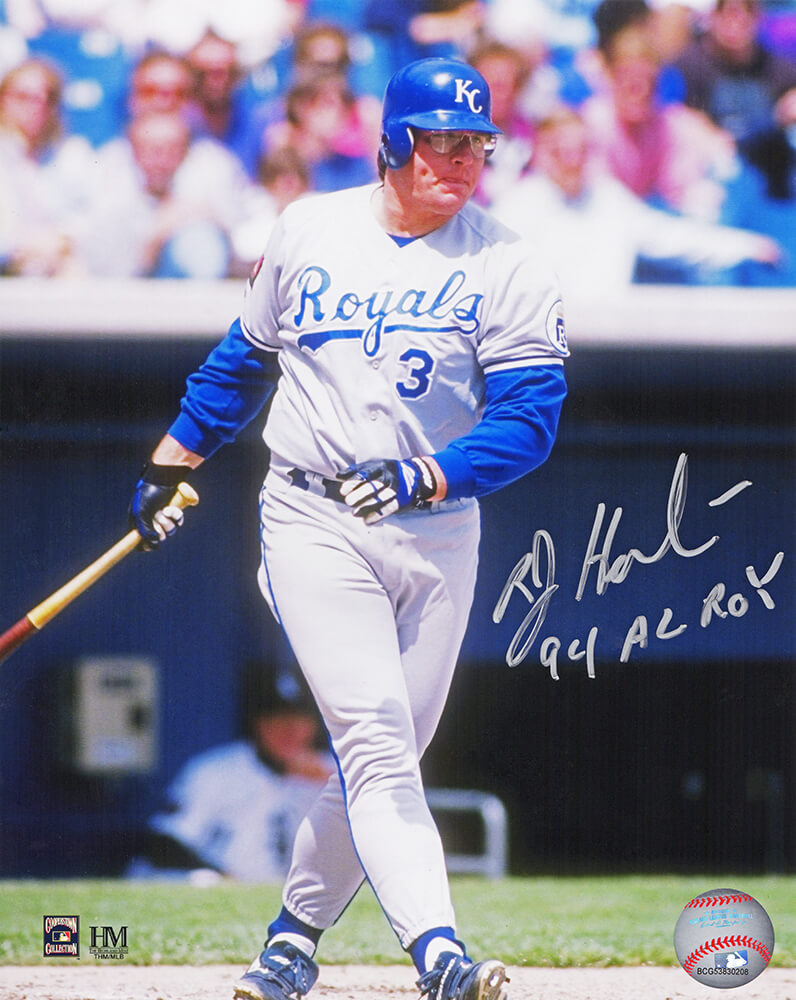 Bob Hamelin Signed Kansas City Royals Batting Action 8x10 Photo w/94 AL ROY - HAM08P100 - Bob Hamelin Signed Kansas City Royals Batting Action 8x10 Photo w/94 AL ROY product image