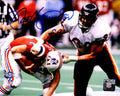 Dan Hampton Signed Chicago Bears Super Bowl XX Sack 8x10 Photo w/SB XX - HAM08P300 - Dan Hampton Signed Chicago Bears Super Bowl XX Sack 8x10 Photo w/SB XX product image