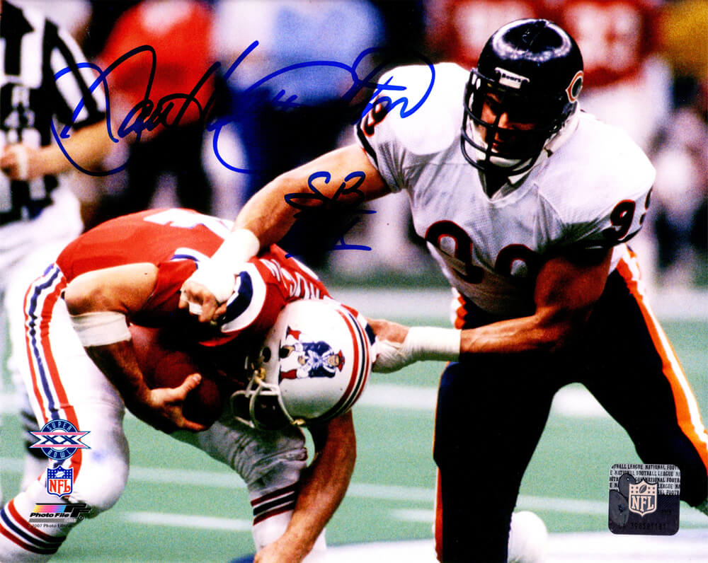 Dan Hampton Signed Chicago Bears Super Bowl XX Sack 8x10 Photo w/SB XX - HAM08P300 - Dan Hampton Signed Chicago Bears Super Bowl XX Sack 8x10 Photo w/SB XX product image