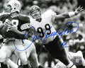Dan Hampton Signed Chicago Bears vs Packers B&W Action 8x10 Photo w/Danimal - HAM08P304 - Dan Hampton Signed Chicago Bears vs Packers B&W Action 8x10 Photo w/Danimal product image
