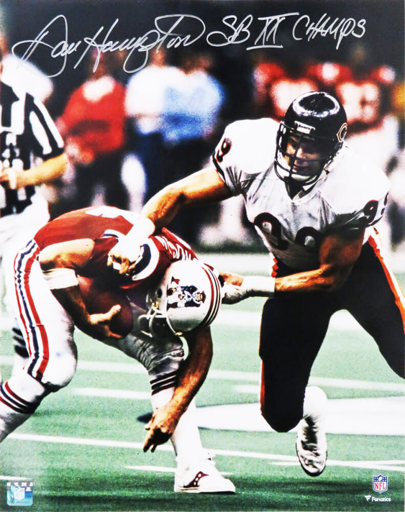 Dan Hampton Signed Chicago Bears Super Bowl XX Sack 16x20 Photo w/SB XX Champs - HAM16P305 - Dan Hampton Signed Chicago Bears Super Bowl XX Sack 16x20 Photo w/SB XX Champs product image