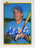 Bob Hamelin Signed Kansas City Royals 1990 Bowman Rookie Baseball Card #379 - HAMCAR101 - Bob Hamelin Signed Kansas City Royals 1990 Bowman Rookie Baseball Card #379 product image