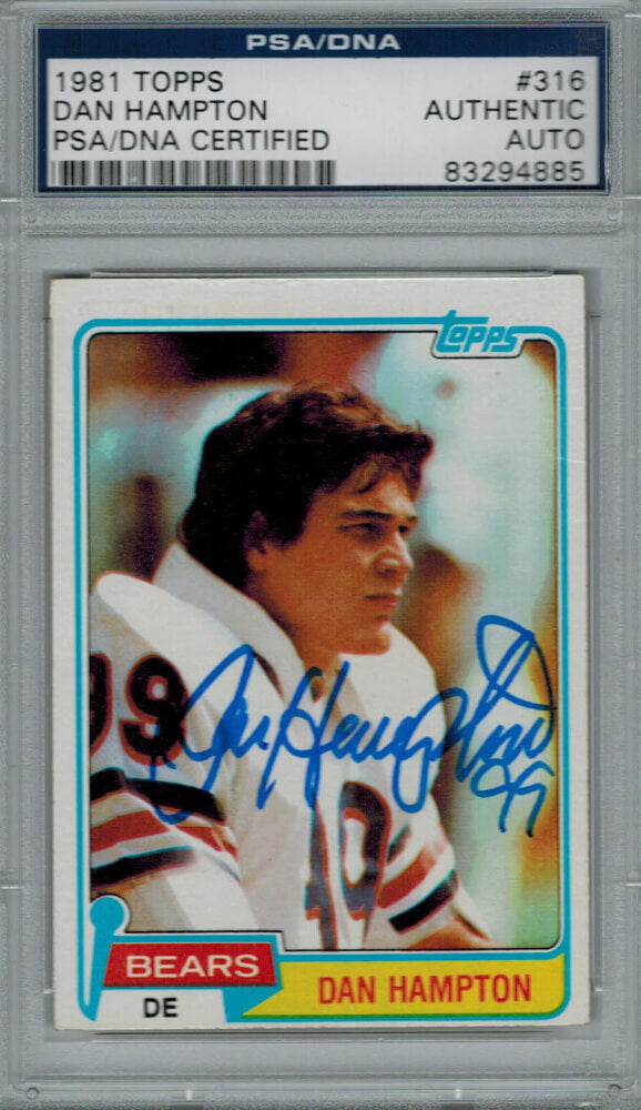 Dan Hampton Signed Bears 1981 Topps Rookie Card #316 PSA/DNA - HAMCAR300 - Dan Hampton Signed Bears 1981 Topps Rookie Card #316 PSA/DNA product image
