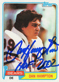 Dan Hampton Signed Chicago Bears 1981 Topps Rookie Football Card #316 w/HOF 2002 - HAMCAR305 - Dan Hampton Signed Chicago Bears 1981 Topps Rookie Football Card #316 w/HOF 2002 product image