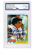 Dan Hampton Signed Bears 1981 Topps Rookie Football Card #316 w/HOF 2002 - (PSA Encapsulated) - HAMCAR308 - Dan Hampton Signed Bears 1981 Topps Rookie Football Card #316 w/HOF 2002 - (PSA Encapsulated) product image