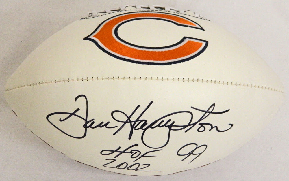 Dan Hampton Signed Bears Logo Football w/HOF 2002 - HAMFTB300 - Dan Hampton Signed Bears Logo Football w/HOF 2002 product image