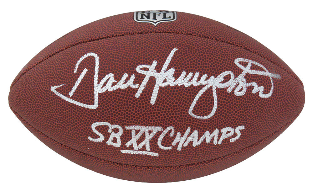 Dan Hampton Signed Wilson Super Grip Full Size NFL Football w/SB XX Champs - HAMFTB306 - Dan Hampton Signed Wilson Super Grip Full Size NFL Football w/SB XX Champs product image