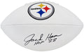 Jack Ham Signed Pittsburgh Steelers Wilson White Logo Football w/HOF'88 - HAMFTB325 - Jack Ham Signed Pittsburgh Steelers Wilson White Logo Football w/HOF'88 product image
