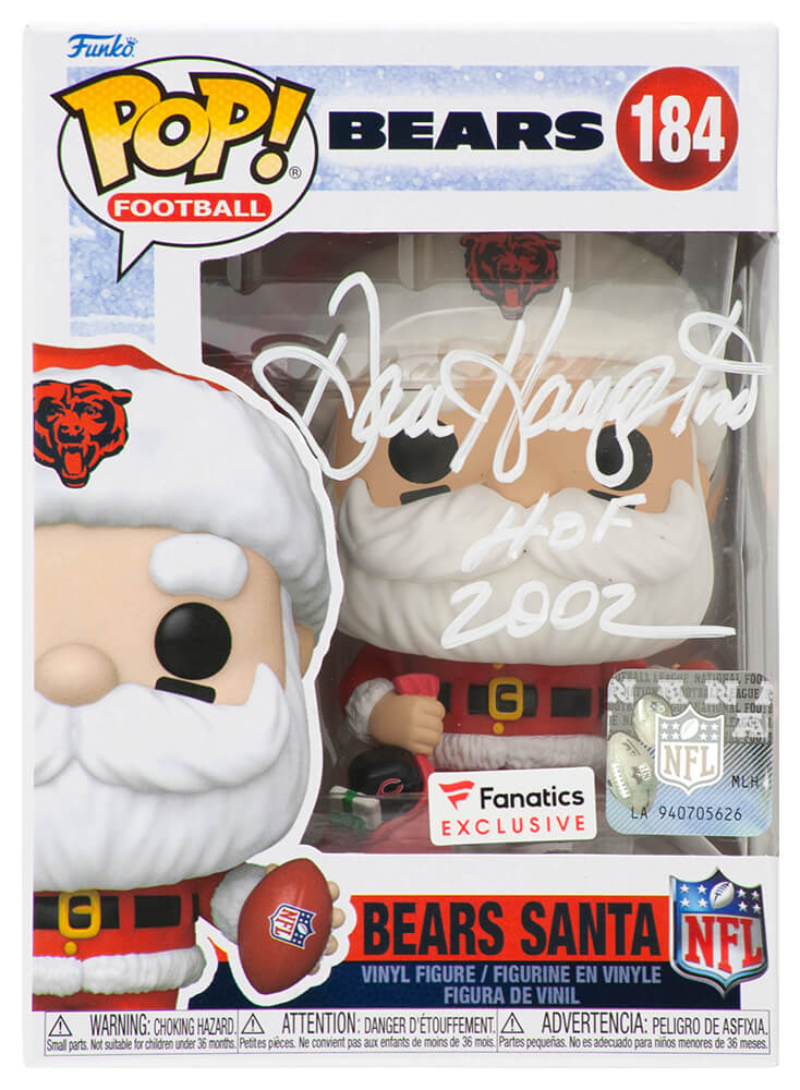 Dan Hampton Signed Chicago Bears SANTA Funko Pop Doll #184 w/HOF 2002 - HAMFUN310 - Dan Hampton Signed Chicago Bears SANTA Funko Pop Doll #184 w/HOF 2002 product image