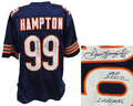 Dan Hampton Signed Navy Custom Football Jersey w/HOF 2002, Danimal - HAMJRY304 - Dan Hampton Signed Navy Custom Football Jersey w/HOF 2002, Danimal product image