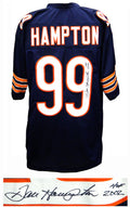 Dan Hampton Signed Navy Custom Football Jersey w/HOF 2002 - HAMJRY306 - Dan Hampton Signed Navy Custom Football Jersey w/HOF 2002 product image