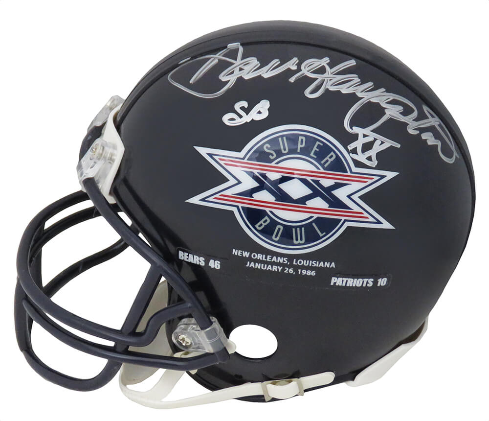 Dan Hampton Signed Bears / Super Bowl XX Champs Logo Riddell Mini Helmet w/SB XX - HAMMIN306 - Dan Hampton Signed Bears / Super Bowl XX Champs Logo Riddell Mini Helmet w/SB XX product image