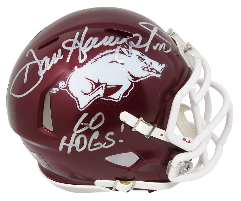 Dan Hampton Signed Arkansas Razorbacks Riddell Speed Mini Helmet w/Go Hogs - HAMMIN310 - Dan Hampton Signed Arkansas Razorbacks Riddell Speed Mini Helmet w/Go Hogs product image