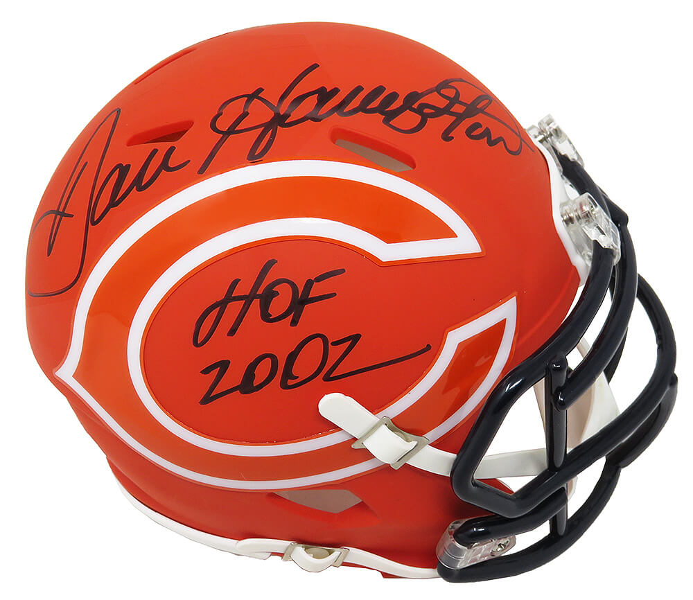 Dan Hampton Signed Chicago Bears Flat White Matte Speed Mini Helmet w/HOF 2002 - HAMMIN312 - Dan Hampton Signed Chicago Bears Flat White Matte Speed Mini Helmet w/HOF 2002 product image