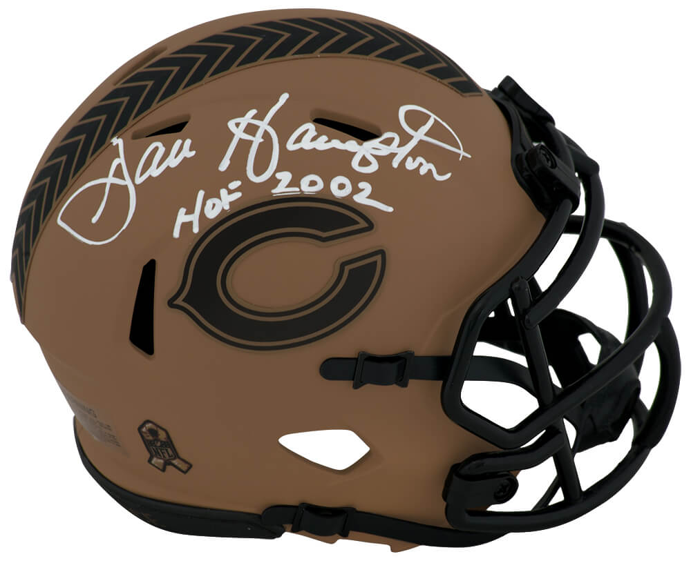 Dan Hampton Signed Chicago Bears 2023 SALUTE Riddell Speed Mini Helmet w/HOF 2002 - HAMMIN318 - Dan Hampton Signed Chicago Bears 2023 SALUTE Riddell Speed Mini Helmet w/HOF 2002 product image