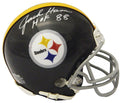 Jack Ham Signed Pittsburgh Steelers Throwback Riddell Speed Mini Helmet w/HOF'88 - HAMMIN321 - Jack Ham Signed Pittsburgh Steelers Throwback Riddell Speed Mini Helmet w/HOF'88 product image
