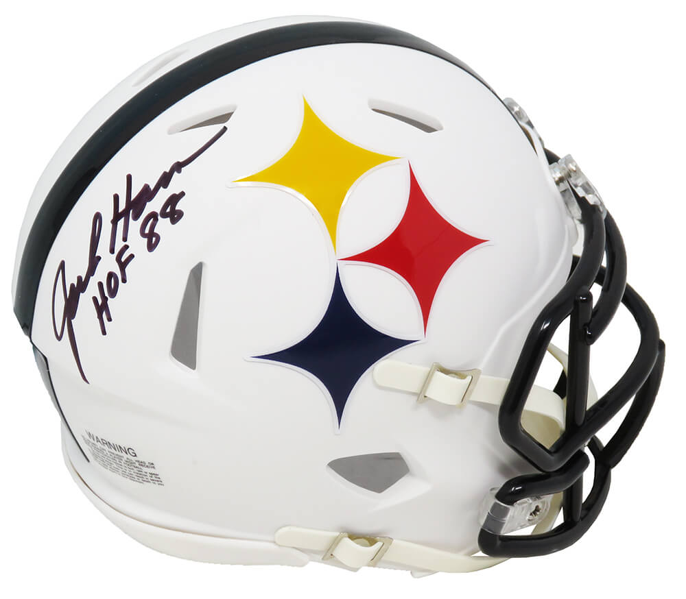 Jack Ham Signed Pittsburgh Steelers AMP Alternate Series Riddell Speed Mini Helmet w/HOF'88 - HAMMIN324 - Jack Ham Signed Pittsburgh Steelers AMP Alternate Series Riddell Speed Mini Helmet w/HOF'88 product image