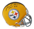 Jack Ham Signed Pittsburgh Steelers Gold 75th Anniversary Riddell Mini Helmet w/HOF'88 - HAMMIN327 - Jack Ham Signed Pittsburgh Steelers Gold 75th Anniversary Riddell Mini Helmet w/HOF'88 product image