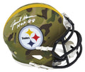 Jack Ham Signed Pittsburgh Steelers CAMO Riddell Speed Mini Helmet w/HOF'88 - HAMMIN328 - Jack Ham Signed Pittsburgh Steelers CAMO Riddell Speed Mini Helmet w/HOF'88 product image