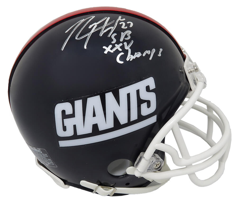 Rodney Hampton Signed New York Giants Throwback Riddell Mini Helmet w/SB XXV Champs - HAMMIN331 - Rodney Hampton Signed New York Giants Throwback Riddell Mini Helmet w/SB XXV Champs product image