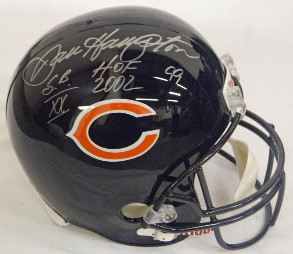 Dan Hampton Signed Bears Riddell Full-Size Replica Helmet w/SB XX Champs & HOF 2002 - HAMREP300 - Dan Hampton Signed Bears Riddell Full-Size Replica Helmet w/SB XX Champs & HOF 2002 product image