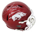 Dan Hampton Signed Arkansas Razorbacks Riddell Full-Size Speed Replica Helmet w/1978 All American - HAMREP306 - Dan Hampton Signed Arkansas Razorbacks Riddell Full-Size Speed Replica Helmet w/1978 All American product image