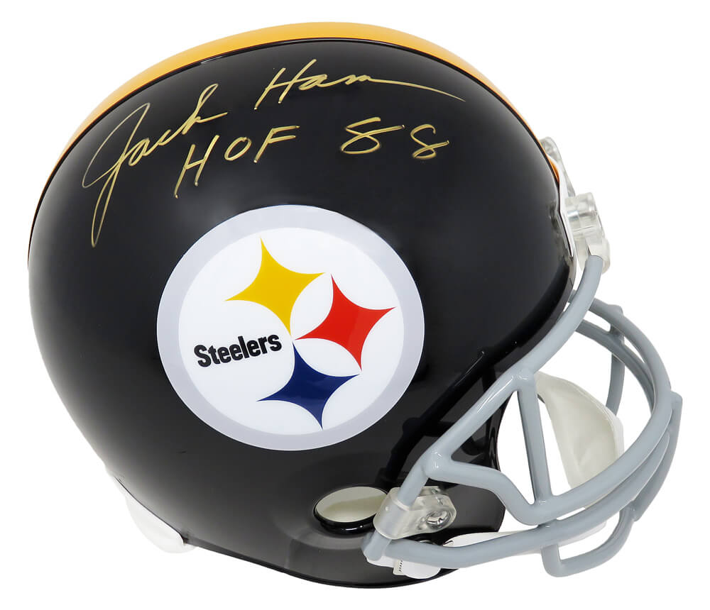 Jack Ham Signed Pittsburgh Steelers Throwback Riddell Full Size Replica Helmet w/HOF'88 - HAMREP320 - Jack Ham Signed Pittsburgh Steelers Throwback Riddell Full Size Replica Helmet w/HOF'88 product image