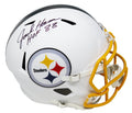 Jack Ham Signed Pittsburgh Steelers Flat White Matte Riddell Full Size Speed Replica Helmet w/HOF'88 - HAMREP323 - Jack Ham Signed Pittsburgh Steelers Flat White Matte Riddell Full Size Speed Replica Helmet w/HOF'88 product image