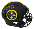 Jack Ham Signed Pittsburgh Steelers Eclipse Black Matte Riddell Full Size Speed Replica Helmet w/HOF'88 - HAMREP326 - Jack Ham Signed Pittsburgh Steelers Eclipse Black Matte Riddell Full Size Speed Replica Helmet w/HOF'88 product image