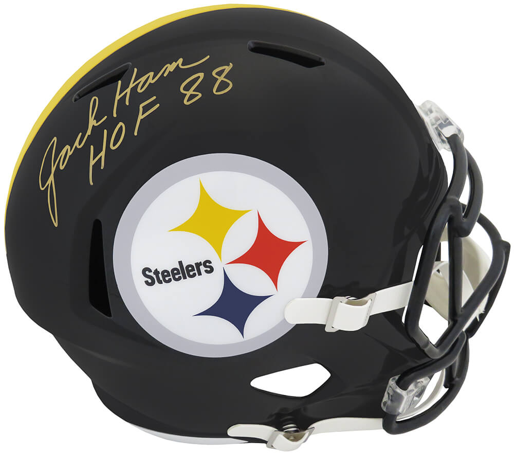 Jack Ham Signed Pittsburgh Steelers Riddell Full Size Speed Replica Helmet w/HOF'88 - HAMREP331 - Jack Ham Signed Pittsburgh Steelers Riddell Full Size Speed Replica Helmet w/HOF'88 product image