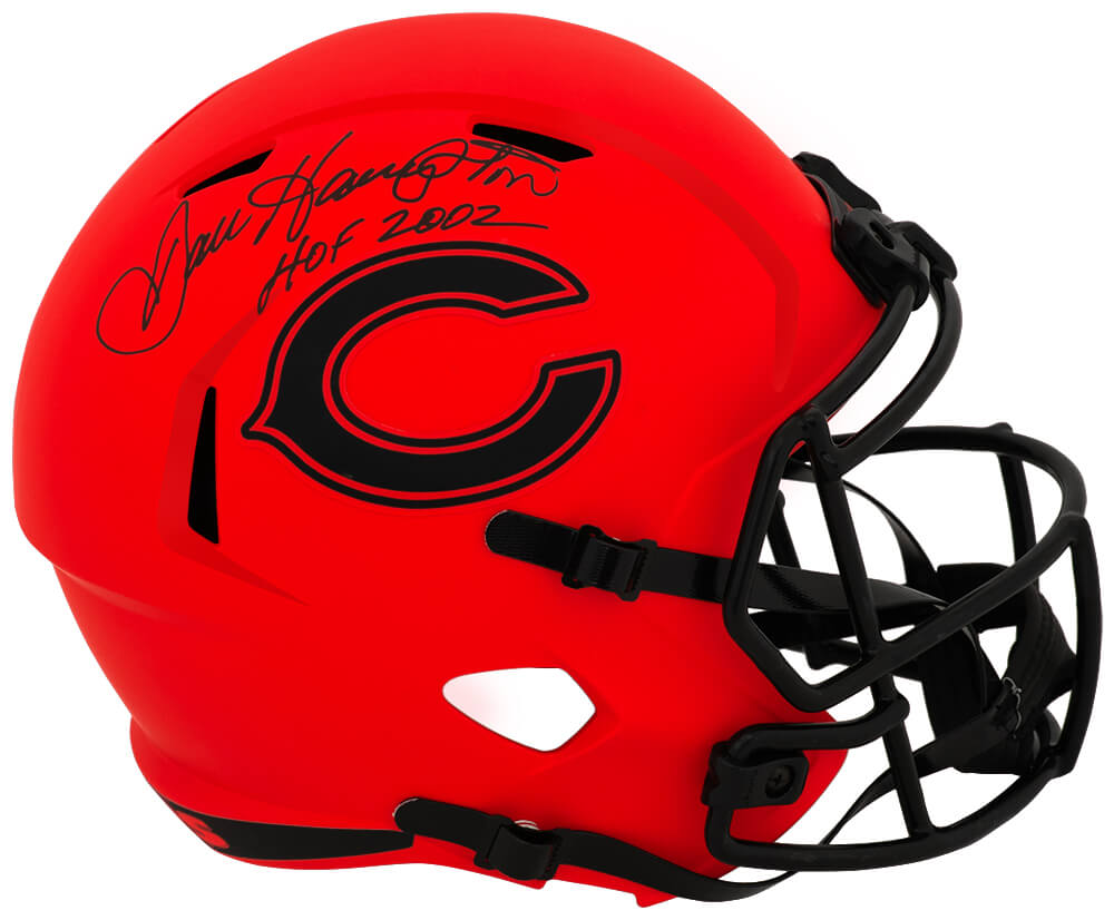 Dan Hampton Signed Chicago Bears RAVE Riddell Full Size Speed Replica Helmet w/HOF 2002 - HAMREP341 - Dan Hampton Signed Chicago Bears RAVE Riddell Full Size Speed Replica Helmet w/HOF 2002 product image