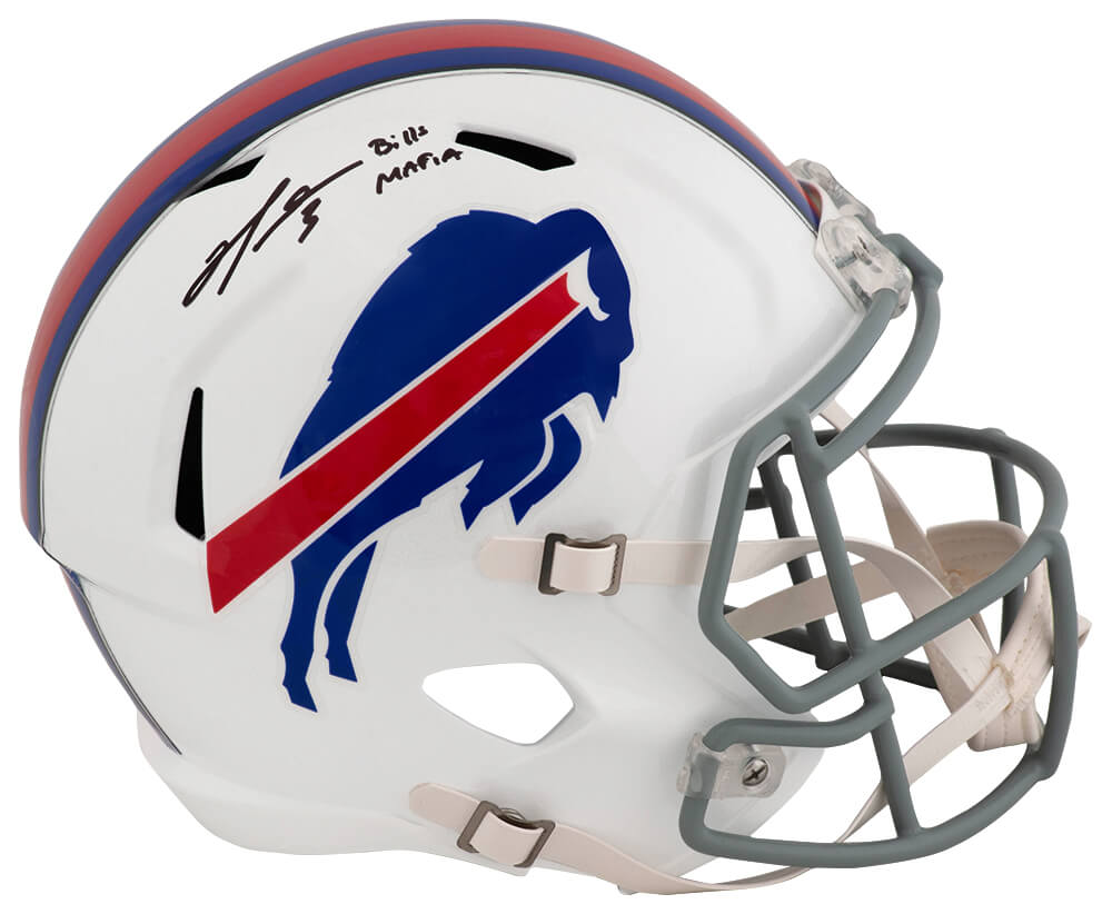 Damar Hamlin Signed Buffalo Bills Riddell Full Size Speed Replica Helmet w/Bills Mafia - HAMREP351 - Damar Hamlin Signed Buffalo Bills Riddell Full Size Speed Replica Helmet w/Bills Mafia product image