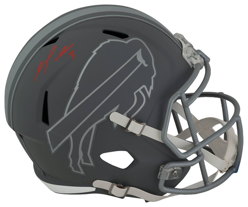 Damar Hamlin Signed Buffalo Bills SLATE Riddell Full Size Speed Replica Helmet - HAMREP352 - Damar Hamlin Signed Buffalo Bills SLATE Riddell Full Size Speed Replica Helmet product image