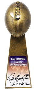Dan Hampton Signed Football World Champion 15 Inch Replica Gold Trophy w/HOF 2002 - HAMTRO303 - Dan Hampton Signed Football World Champion 15 Inch Replica Gold Trophy w/HOF 2002 product image