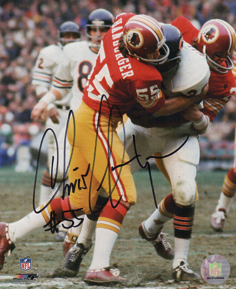 Chris Hanburger Signed Washington Football Team Tackle vs Bears 8x10 Photo - HAN08P312 - Chris Hanburger Signed Washington Football Team Tackle vs Bears 8x10 Photo product image