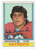 John Hannah Signed New England Patriots 1974 Topps Football Rookie Card #383 w/HOF'91 - HANCAR300 - John Hannah Signed New England Patriots 1974 Topps Football Rookie Card #383 w/HOF'91 product image