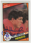 John Hannah Signed New England Patriots 1984 Topps Football Trading Card #137 w/HOF'91 - HANCAR303 - John Hannah Signed New England Patriots 1984 Topps Football Trading Card #137 w/HOF'91 product image