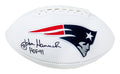 John Hannah Signed New England Patriots Jarden White Logo Football w/HOF'91 - HANFTB306 - John Hannah Signed New England Patriots Jarden White Logo Football w/HOF'91 product image