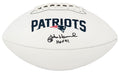 John Hannah Signed New England Patriots Franklin White Logo Football w/HOF'91 - HANFTB307 - John Hannah Signed New England Patriots Franklin White Logo Football w/HOF'91 product image