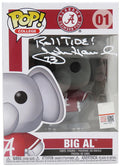 John Hannah Signed Alabama Crimson Tide Big Al Mascot Funko Pop Doll #01 w/Roll Tide - HANFUN300 - John Hannah Signed Alabama Crimson Tide Big Al Mascot Funko Pop Doll #01 w/Roll Tide product image