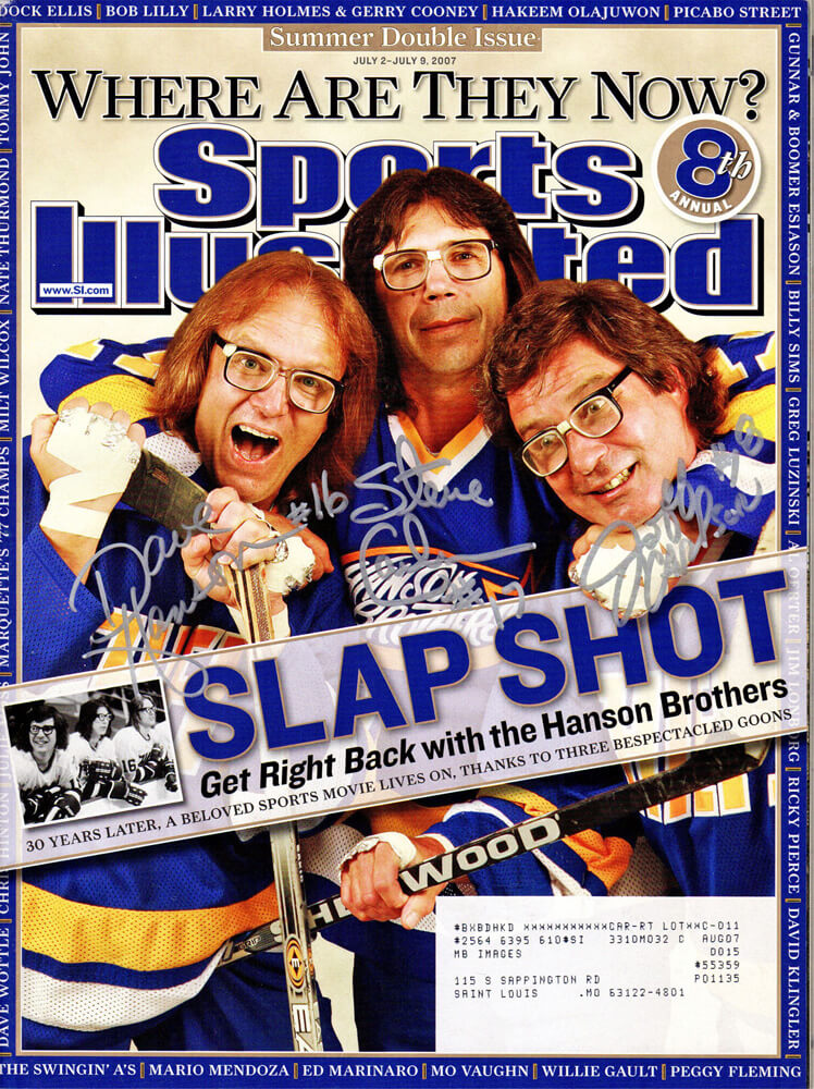 Hanson Brothers Signed Slap Shot Original July 9, 2007 Sports Illustrated Magazine - HANMAG400 - Hanson Brothers Signed Slap Shot Original July 9, 2007 Sports Illustrated Magazine product image