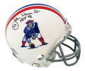 John Hannah Signed New England Patriots T/B Riddell Mini Helmet w/HOF'91 - HANMIN302 - John Hannah Signed New England Patriots T/B Riddell Mini Helmet w/HOF'91 product image