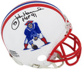 John Hannah Signed New England Patriots T/B (90-92 Style) Riddell Mini Helmet w/HOF'91 - HANMIN309 - John Hannah Signed New England Patriots T/B (90-92 Style) Riddell Mini Helmet w/HOF'91 product image