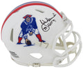 John Hannah Signed New England Patriots Throwback Riddell Speed Mini Helmet w/HOF'91 - HANMIN310 - John Hannah Signed New England Patriots Throwback Riddell Speed Mini Helmet w/HOF'91 product image