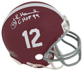 John Hannah Signed Alabama Crimson Tide Riddell (VSR4) Mini Helmet w/CHOF'99 - HANMIN314 - John Hannah Signed Alabama Crimson Tide Riddell (VSR4) Mini Helmet w/CHOF'99 product image