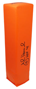 John Hannah Signed Orange Endzone Pylon w/HOF'91 - HANPYL300 - John Hannah Signed Orange Endzone Pylon w/HOF'91 product image