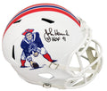 John Hannah Signed New England Patriots Throwback Riddell Full Size Speed Replica Helmet w/HOF'91 - HANREP302 - John Hannah Signed New England Patriots Throwback Riddell Full Size Speed Replica Helmet w/HOF'91 product image